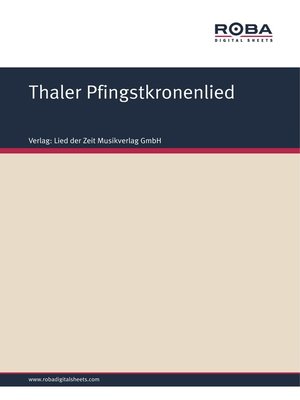 cover image of Thaler Pfingstkronenlied